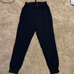 Black Medcouture jogger style scrub pants